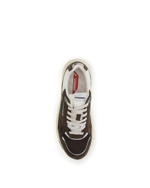 Autry White Hyperway Low Sneakers Mesh Cotto/Marshmallow for men
