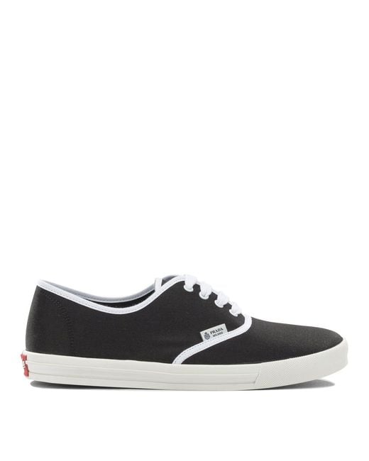 Prada Black Cotton Sneakers for men