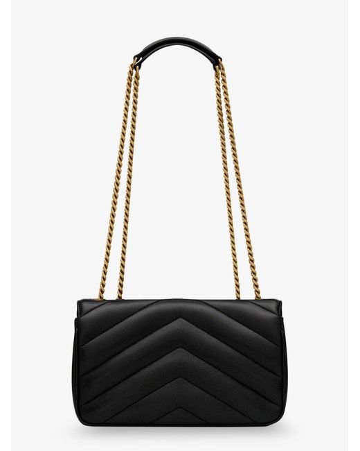 Saint Laurent White Loulou Small Matelasse Leather Shoulder Bag