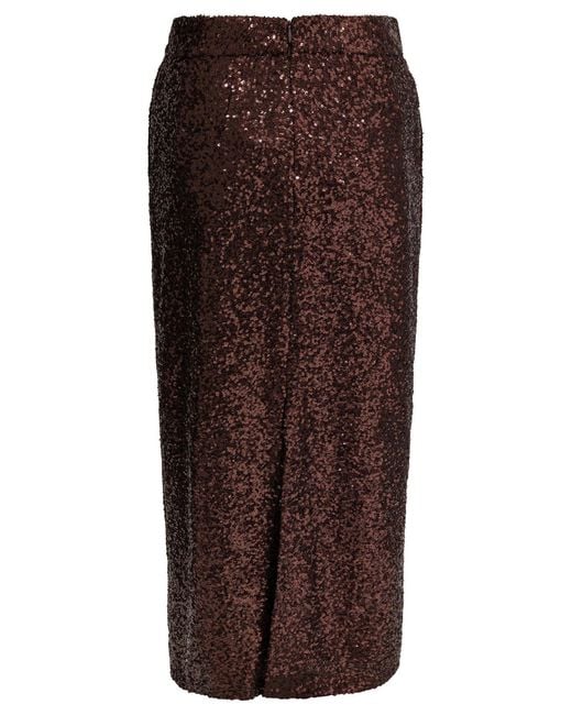 Semler Sequined Midi Skirt Skirts Brown