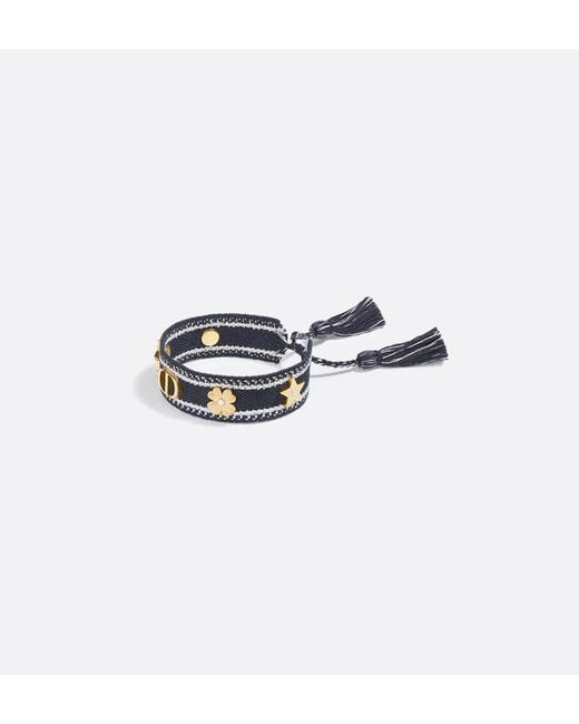 Dior Blue Pearl Logo Bracelet