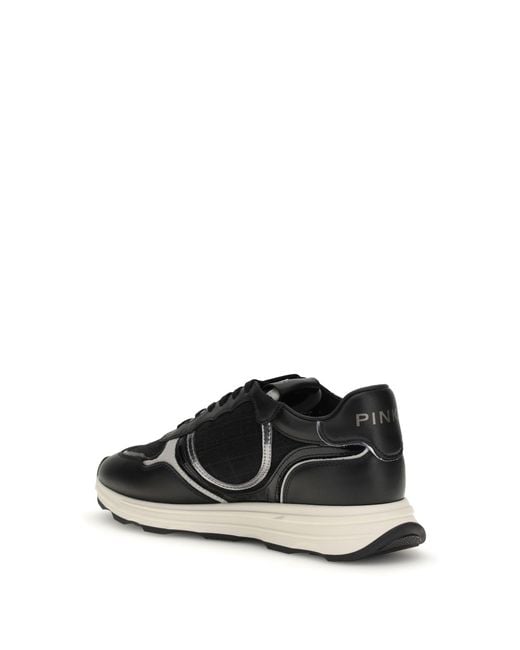 Pinko White Leather Sneakers Zoe