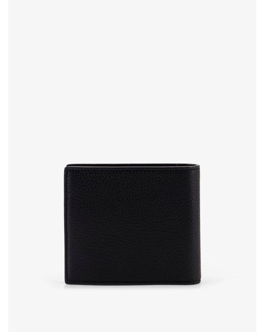 Saint Laurent Black Tiny Hammered Leather Wallet for men