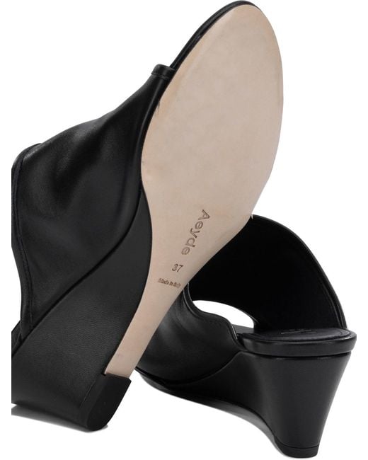 Aeyde Black "Suzanne 50 Mm" Heeled Sandals