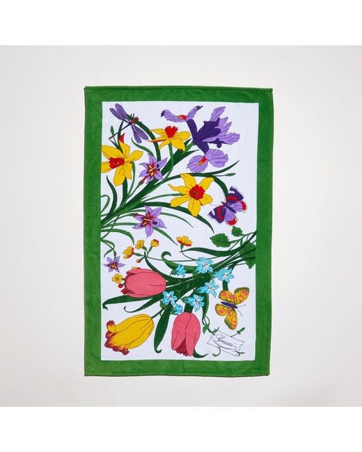 Gucci Green Cotton Beach Towel