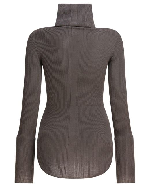 Rick Owens Brown "Ls Tube" Sweater