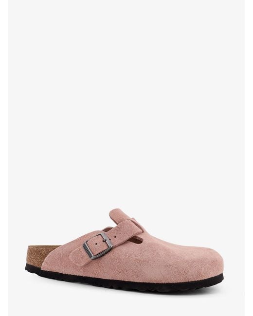 Birkenstock Pink Suede Boston Sandals