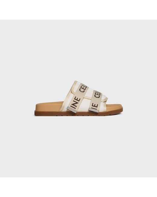 Céline Metallic Pitea Slide Sandals for men