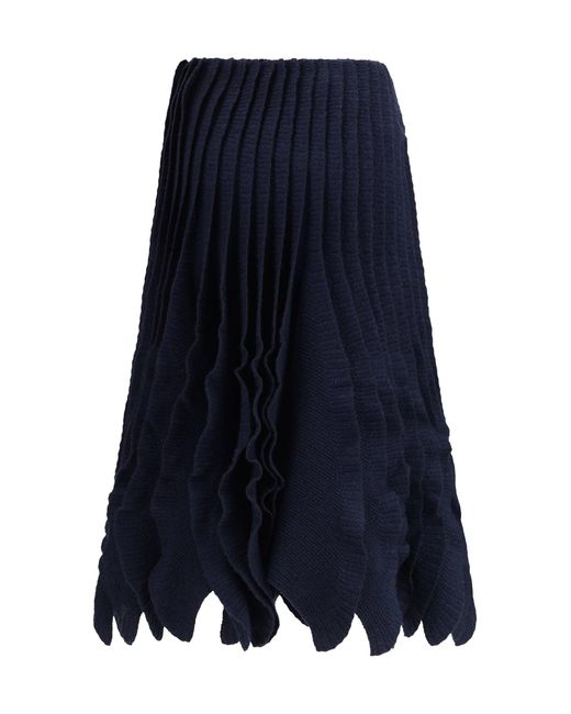 Alaïa Blue Alaã¯A Tweed Knit Ruffle Skirt