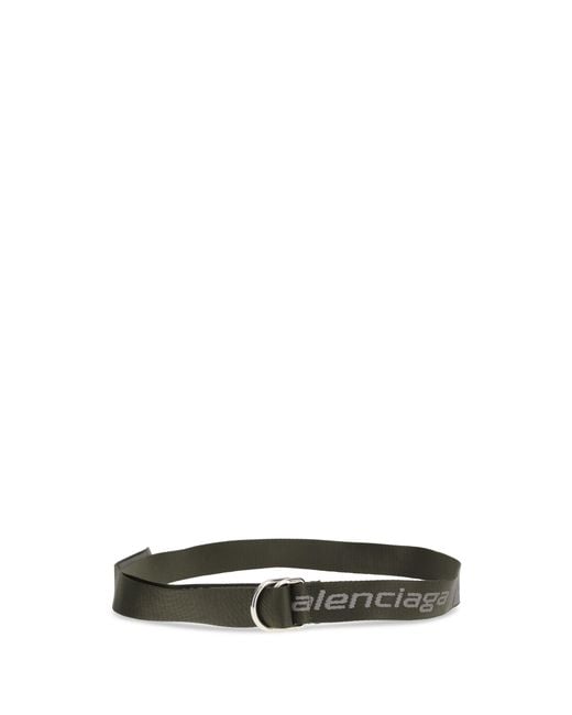 Balenciaga Gray D Ring Belt for men