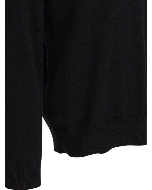 McQueen Black Crew-Neck Sweater for men