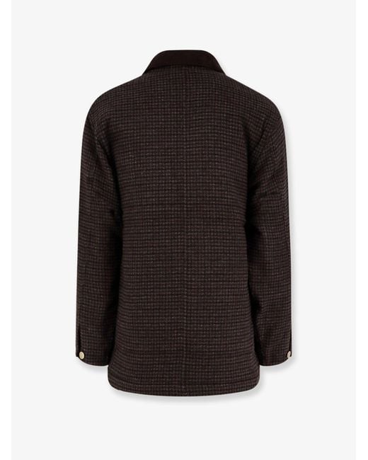 Carhartt Black Lowis Jacket With Houndstooth Pattern for men