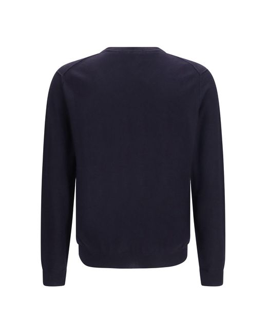 Aragona Cashmere Blue V-Neck Sweater Merino for men