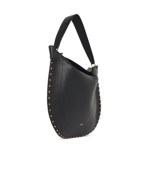 Isabel Marant Black 'Oskan Soft' Leather Hobo Bag