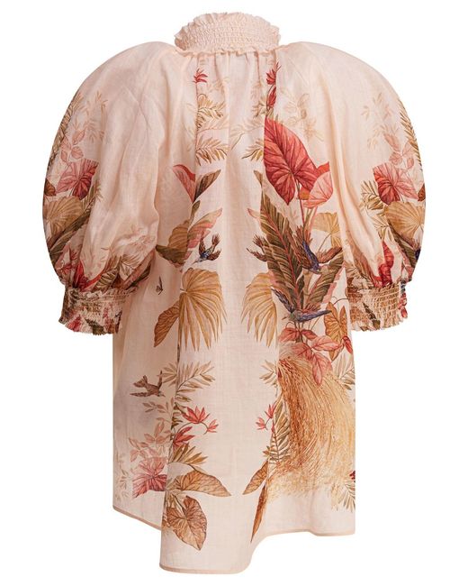 Zimmermann Pink "Ascension" Rami㨠Shirt