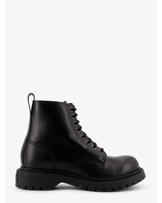 Givenchy Black Leather Ankle Boots for men