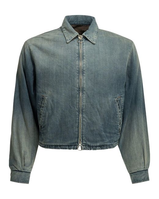 Kapital Blue Hacksaw Drizzier Denim Jacket Light for men