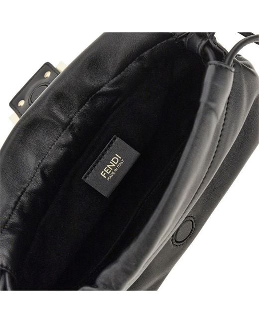 Fendi Black Small Leather 'Baguette Soft' Bag