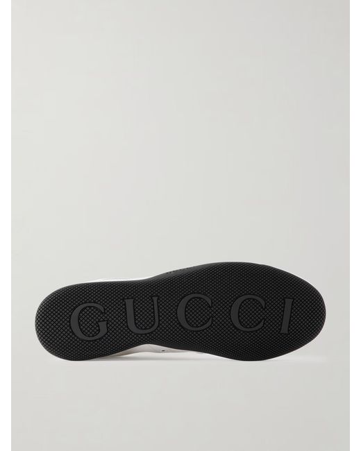 Gucci White Shift" Leather Sneakers for men