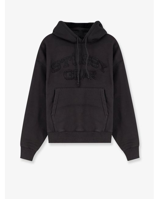 Stussy Black Cotton Blend Sweatshirt for men
