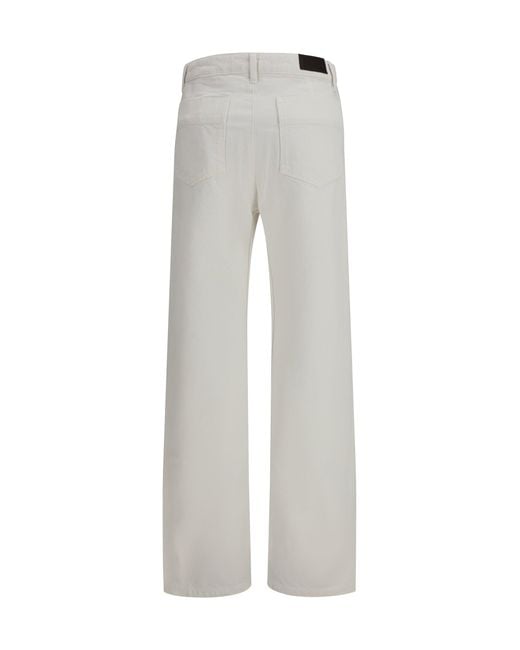 Lemaire Gray Cotton Five-Pocket Pants