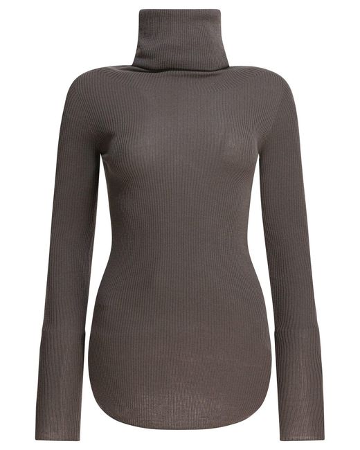 Rick Owens Brown "Ls Tube" Sweater