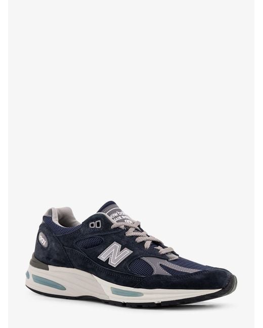 New Balance Blue Low-Top Sneakers 991 Suede for men