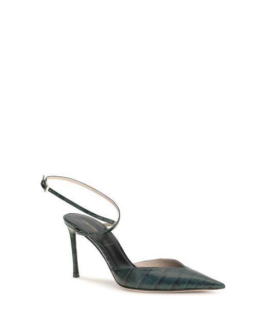 Tom Ford White Crocodile-Print Leather Pumps