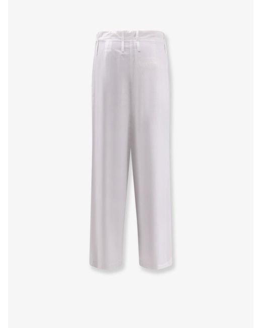 Alysi White Cotton Trousers