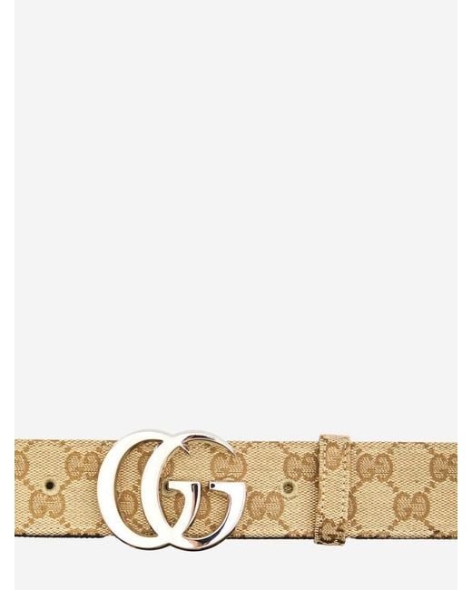 Gucci White Gg Marmont Belt for men