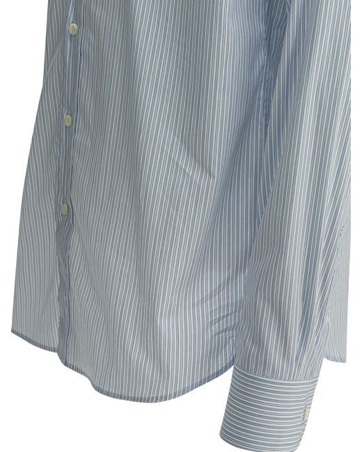 Prada Blue Cotton Shirt for men