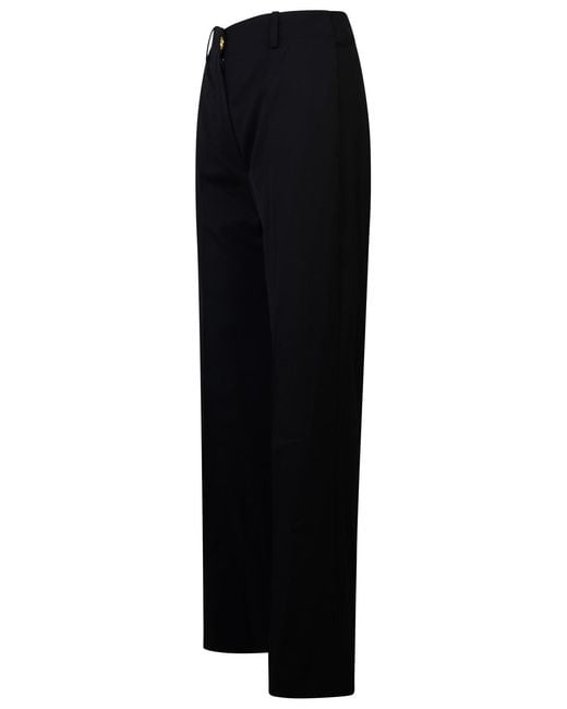 Patou Black Virgin Wool Pants