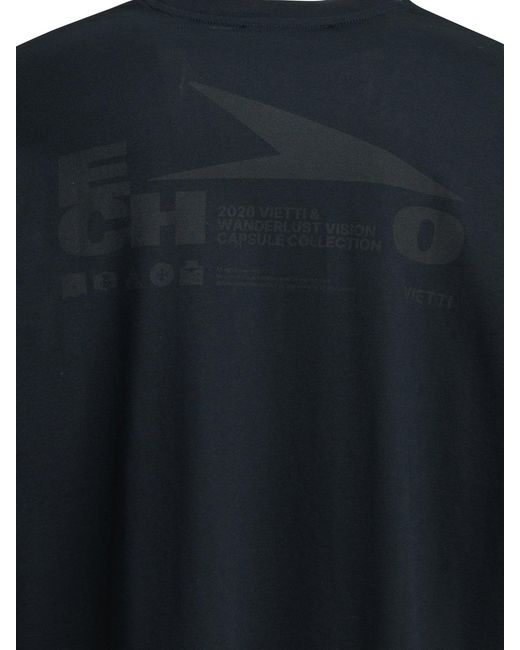 Wanderlust Vision x VIETTI Blue Echo Crew-Neck T-Shirt for men