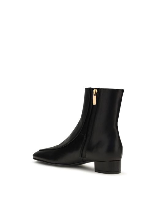 Herbert Levine Black Ankle Boots Shadow Ban Leather