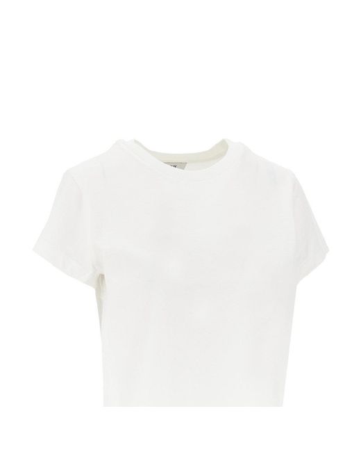 Agolde White 'Adine' Baby Fit T-Shirt