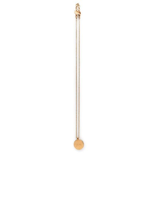 Versace White 'Medusa' Brass Necklace for men
