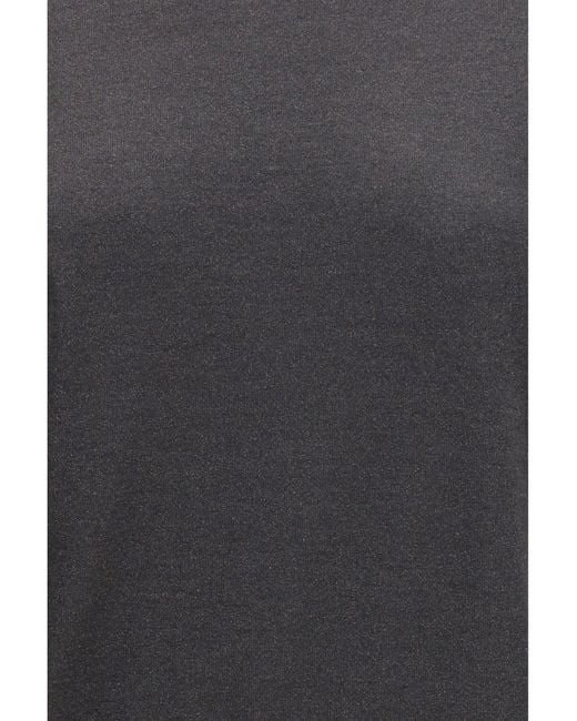 Brunello Cucinelli Gray Short-Sleeve Cashmere And Silk Sweater