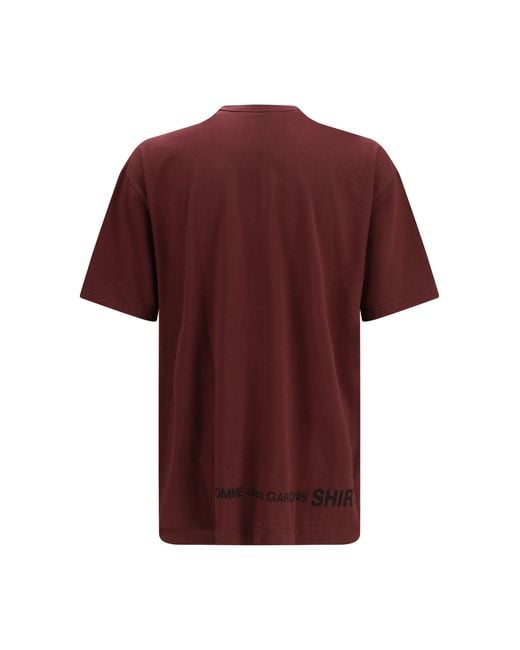 Comme des Garçons Red Crewneck T-Shirt for men
