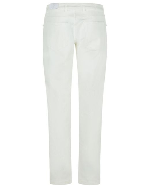 Eleventy White Cotton Pants for men