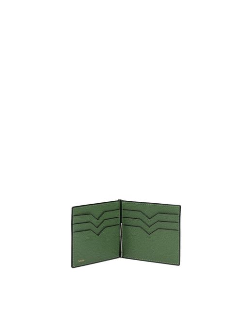 Valextra Green Grip Semplice Wallet for men