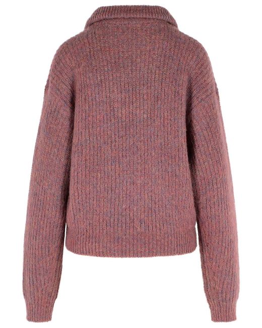 Isabel Marant Red Mallow Mohair Blend Sweater
