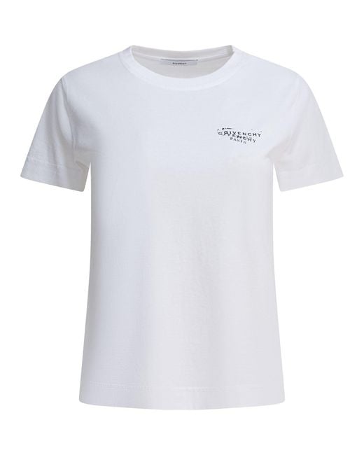Givenchy White "Fitted" Crew-Neck T-Shirt