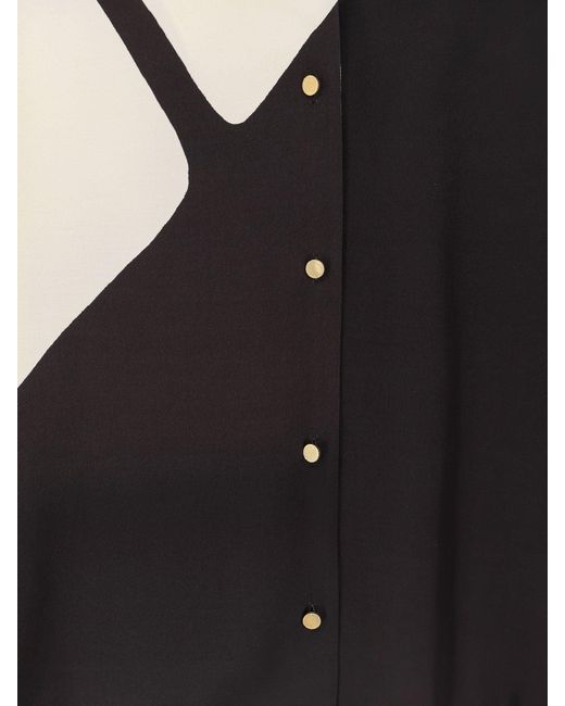 Alberta Ferretti Black Printed Viscose Shirt