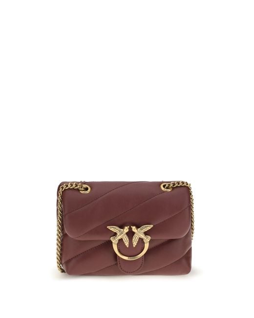 Pinko Purple Love Baby Shoulder Bag Ribes Intenso-Antique