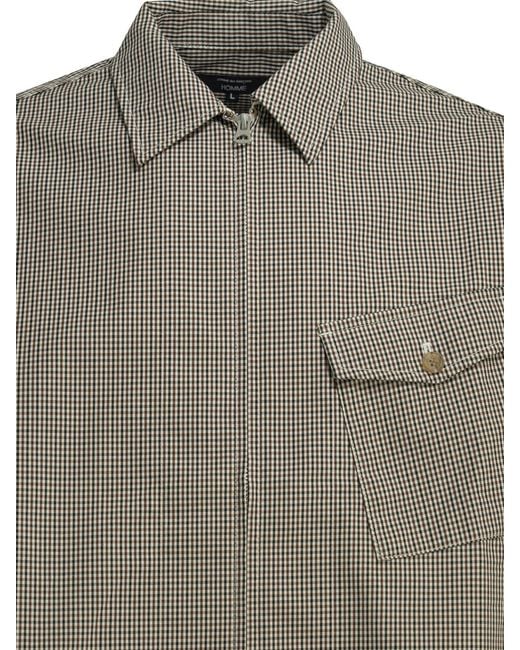 Comme des Garçons Gray Checkered Overshirt Jacket