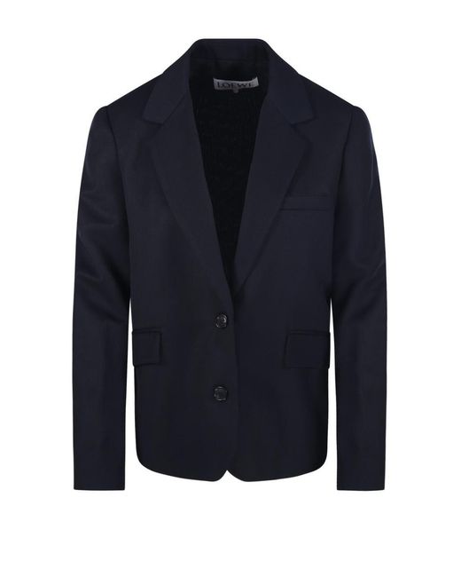 Loewe Blue Tailored Wool Jacket