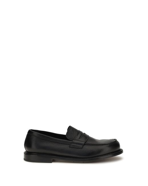 Premiata Black Leather Loafers for men