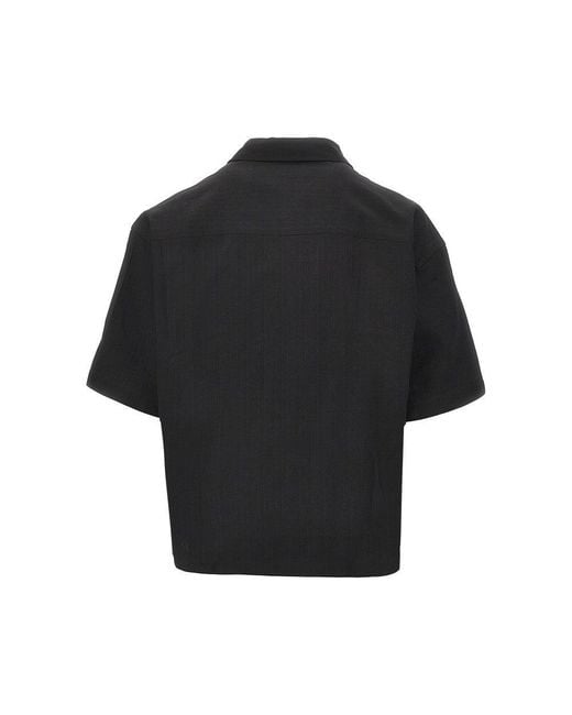Studio Nicholson Black 'Sanko' Broken Twill Shirt for men