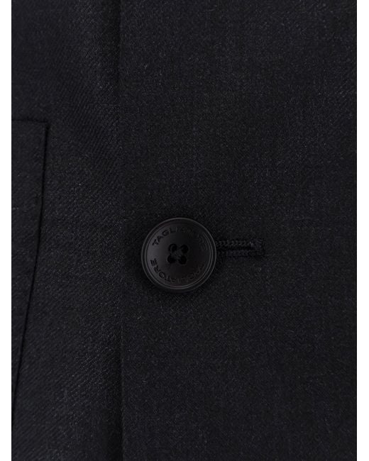 Tagliatore Blue Virgin Wool, Silk And Linen Blazer for men