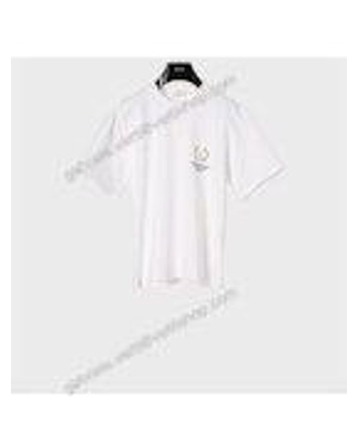 Céline White Cotton T-Shirt for men